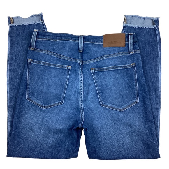 J CREW Mercantile Button-fly High Rise Raw Step Hem Skinny Jeans Blue - Picture 7 of 9